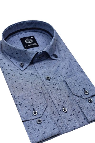 ADVANTE Мъжка риза с дълъг ръкав Slim Fit Bgl-st01713