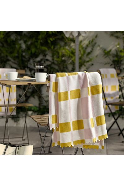 IKEA SVARTFIBBLA pink-yellow 120x160 cm cover