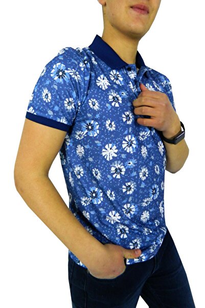 naykı Ανδρικό μπλουζάκι Polo Neck - Digital Printing, Model 2136 Bgl-st01041