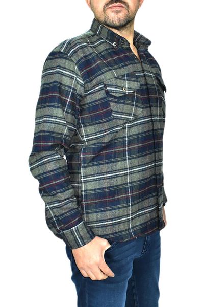 rasstmen Ανδρικό πουκάμισο Lumberjack Silim Fit μακρυμάνικο με διπλή τσέπη Bgl-st01682