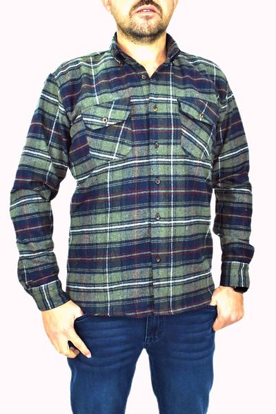 rasstmen Ανδρικό πουκάμισο Lumberjack Silim Fit μακρυμάνικο με διπλή τσέπη Bgl-st01682