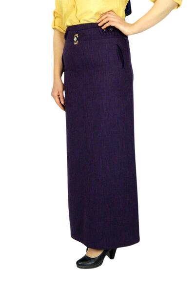 ERMANLAR Жіноча довга спідниця з фіолетової тканини Erm169