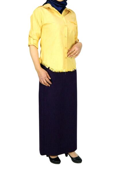 ERMANLAR Жіноча довга спідниця з фіолетової тканини Erm169