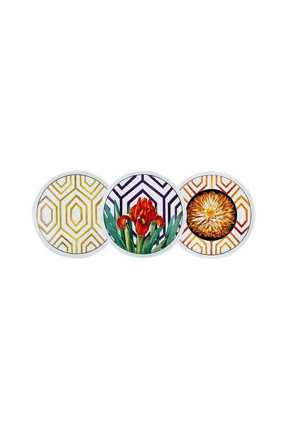 Lucky Art Marian 6-Piece Bone 27 cm Serving Plate Set