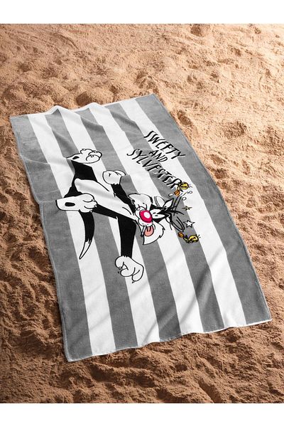 Warner Bross WB LOONEY TUNES Cotton Velvet Printed Beach Towel