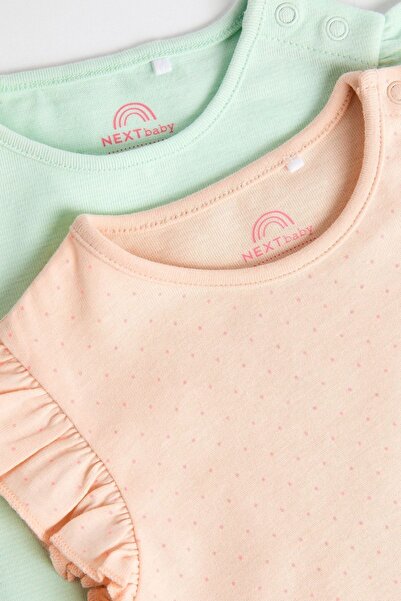 Next Baby Pastel Pink 2-Piece Romper Set - 100% Cotton, Animal Print