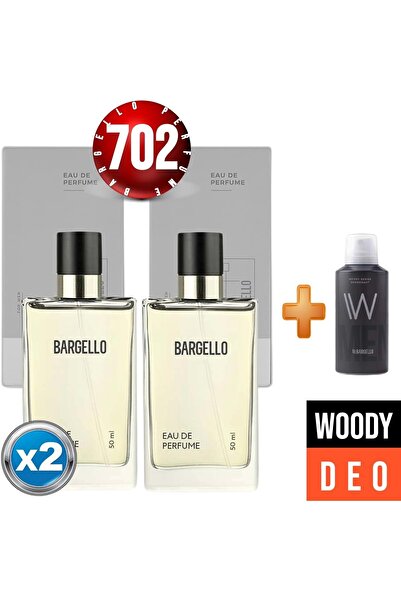 Bargello Parfüm 702x2(2Adet) Woody Erkek 50 ml + Woody Deodorant Erkek 150 ml...