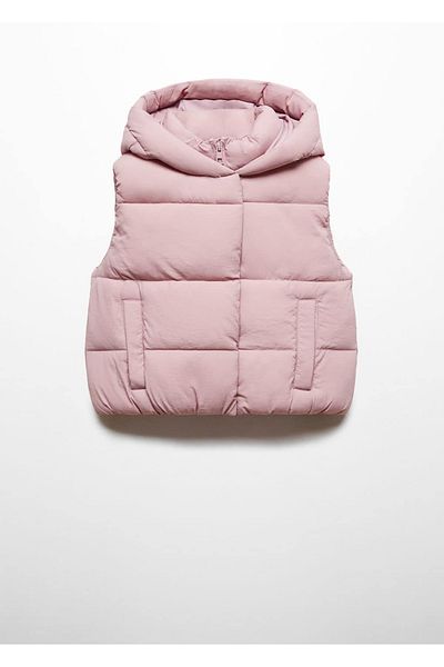 MANGO Kids Steppweste mit Kapuze