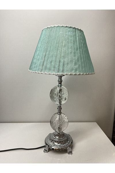 asellus Şehzade Crystal Glass Bulk Lampshade Knitted Hat, Chrome (silver color) table lamp, lampshade, lampshade home h
