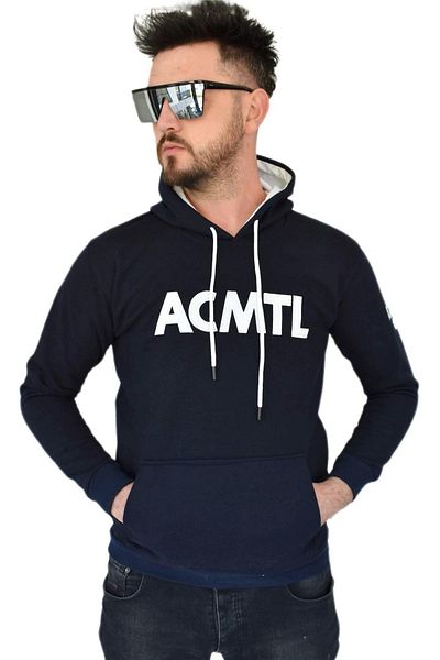 BAGLAN Мъжки тъмносин суитшърт с качулка Acmtl Bgl-st02360