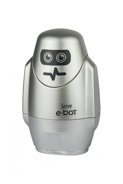 Serve E-bot Μολύβι ξύστρα με Γόμα Μεταλλικά Χρώματα Μεταλλικό Γκρι