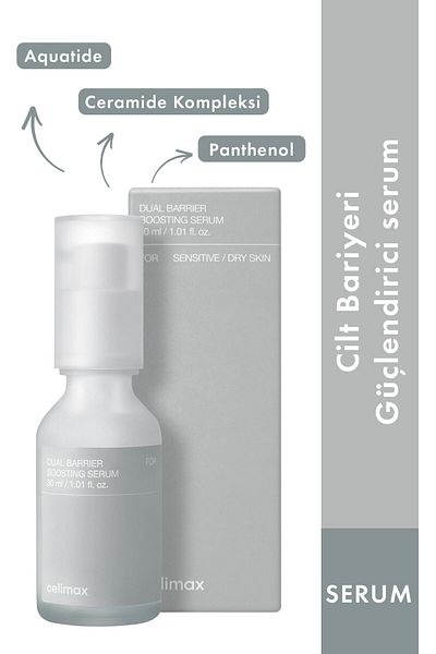 Celimax Barrier Repair Serum with Peptide - for Sensitive and Dry Skin, Dual Barrier Skin Boosting30Ml (Vi̇onine)