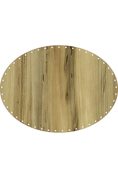 SUN LAZER Rattan Örgü Taban Plakası Elips 34x25 Keçe