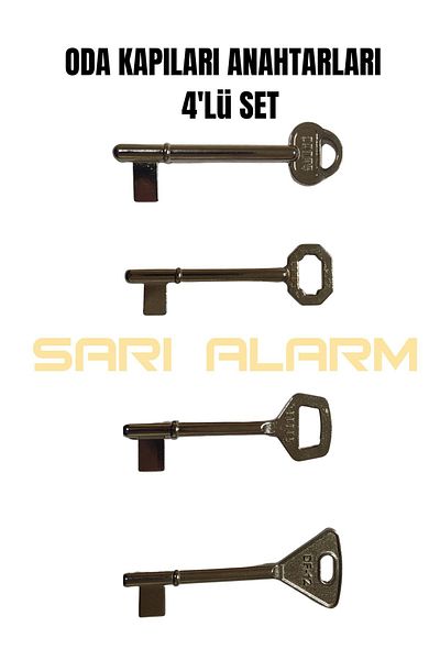Sarı Alarm مجموعة مفاتيح تفتح جميع أبواب الغرفة مكونة من 4 قطع