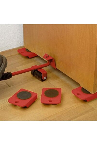 Baysal Tekerlekli Mobilya Taşıma Kaydırma Krikolu Beyaz Eşya Taşıma Aparatı Kırmızı