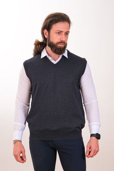 Çukurova Woolen Sleeveless Knitwear Sweater