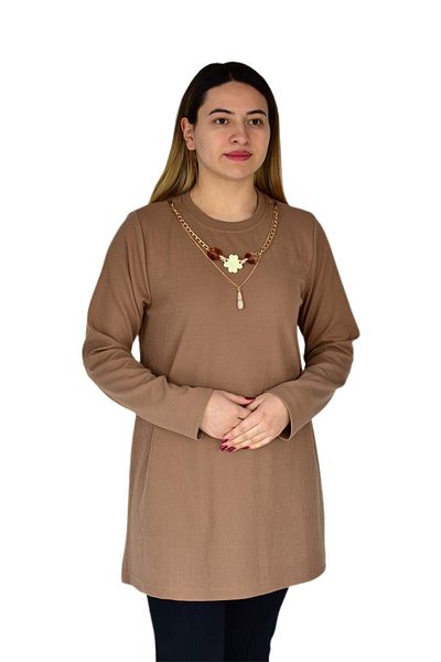 HİSSET Дамска туника от кадифе с камизол A18501 BGL-ST03278