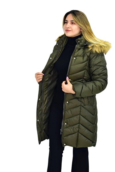 Woow Women's Hooded Puffer Coat 7045 BGL-ST03291