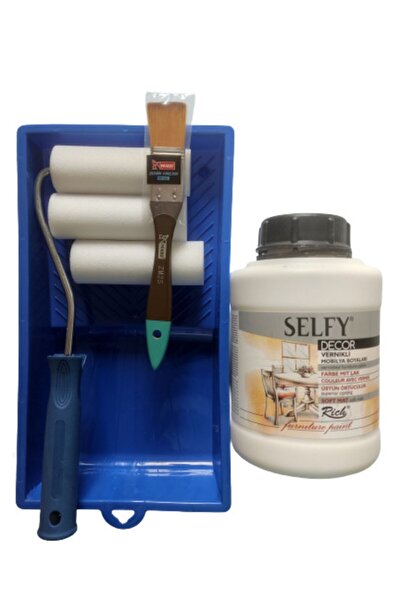Rich Selfy Decor Profesyonel Boyama Seti 1250 cc Kardelen (10 Cm Rulo Ve 25 M...