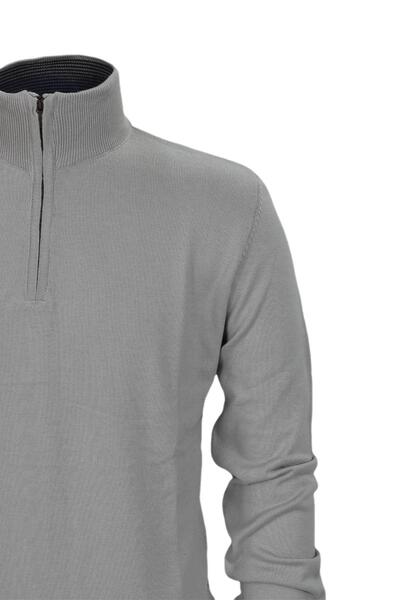 Raymons Чоловічий спортивний светр з прямим коміром на блискавці R22949 BGL-ST03181