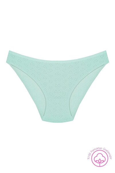 Newlilla مجموعة من 5 قطع من ملابس السباحة النسائية الداخلية بيكيني 1501 هارت 100% قطن 1501-v3