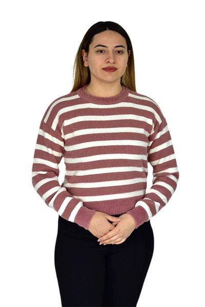 Liliyana Women's Striped Soft Sports Knitwear Sweater BGL-ST03364