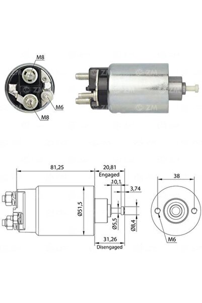Otom Marş Atiği 12v Ford Connet V184 Fıesta Ranger Focus C.lı Snls 108