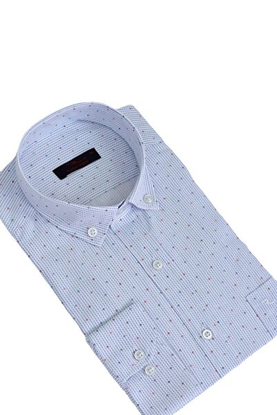 rasstmen Ανδρικό κλασικό μακρυμάνικο πουά πουά BGL-ST03552