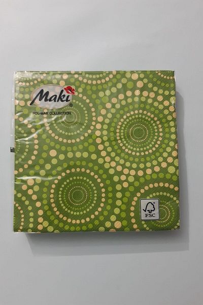 Maki Patterned Paper Napkin 3 Layer 33x33 Cm 20 Pack