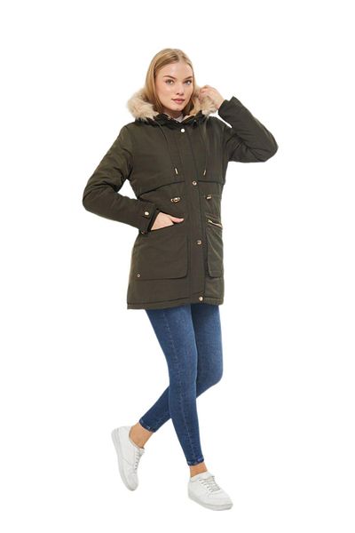 DYNAMO Women's Large Size Sports Hooded Coat M5565 BGL-ST03224