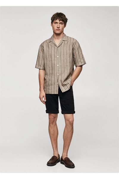 MANGO Man Slim fit τζιν βερμούδα
