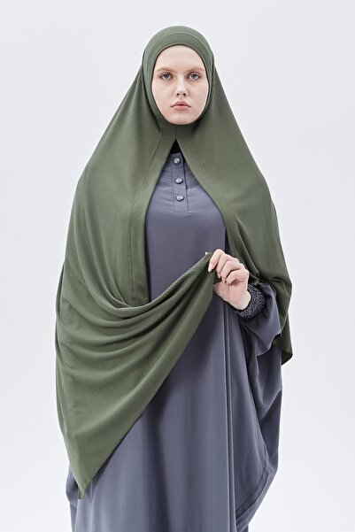 Altobeh Πολυτελές βιολογικό ριγέ πρακτικό περιτύλιγμα καμιζόλ - κουμπωτό και σταυρωτό χακί