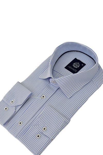 ADVANTE Men's Classic Long Sleeve Striped Shirt BGL-ST03506