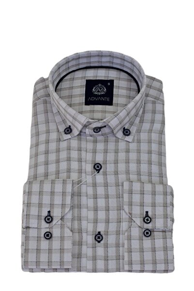 ADVANTE Чоловіча класична сорочка з довгими рукавами в клітинку BGL-ST03509