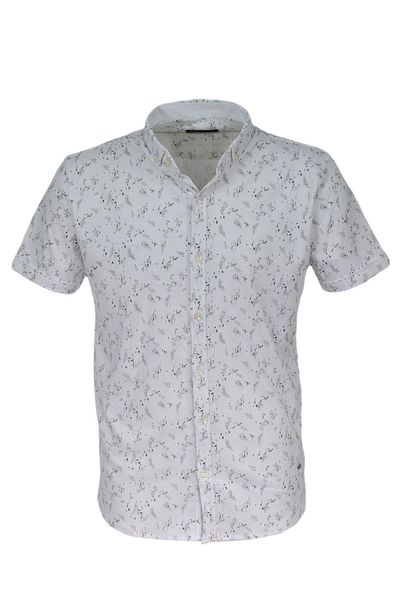 Raymons Tricou cu guler cu nasturi în față pentru bărbați, imprimat R4350 BGL-ST03771