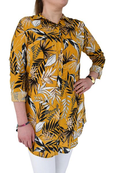 Nazal Women's Tunic Leaf Patterned Almira Bgl-st01095
