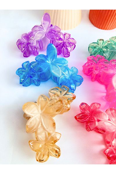 PREGIO Women's 6-Piece Large Size Non-Slip Tight Lotus Flower Bun Peg Hair Clip