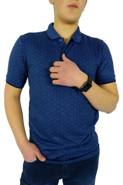 naykı Чоловіча футболка з поло-комірцем, жакардова - 19075 Bgl-st01045