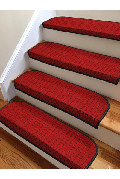 Stepmat Kırmızı Kendinden Yapışkanlı Merdiven Basamak Paspası / Halısı