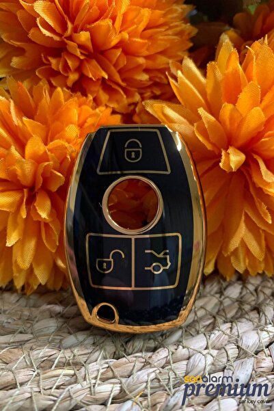 sarıalarm Premium Mercedes Benz 2001-2016 Be Type Black Car Key Remote Control Case Cover