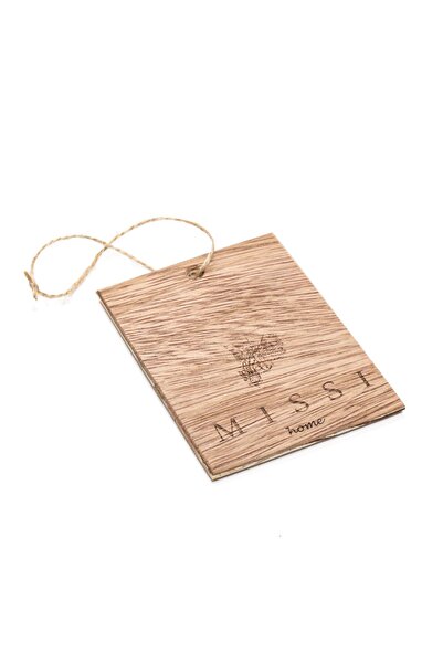 Missi Doğal Ahşap Black Vanilya Koku Kartı Ve 10 ml Yedek Esansı