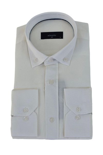 ADVANTE Men's Classic Long Sleeve Shirt Dobby BGL-ST03501