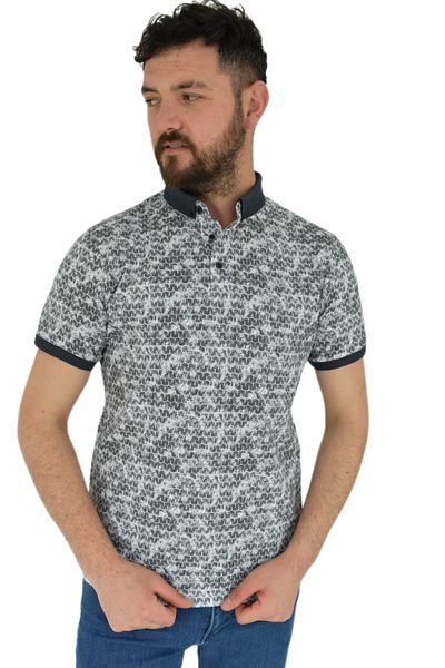 naykı Tricou cu imprimeu digital cu gât polo pentru bărbați Waffle 2372 Bgl-st02797