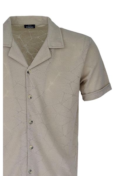 DYNAMO Men's Apache Collar Short Sleeve T-shirt 9939 BGL-ST03745