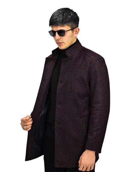 BAGLAN Чоловічий кашеміровий пальто з коміром-стійкою BGL-ST03412