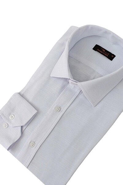 rasstmen Ανδρικό πουκάμισο Silim Fit Honeycomb με υφή Bgl-st02769