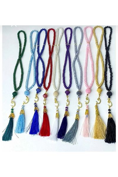 Classy 10 Gift Pearl Rosary with Tassels, 99 Pieces