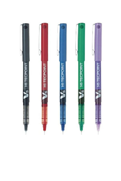 Pilot V5 Hi-tecpoint 5 Farklı Renk Iğne Uçlu Mürekkepli Kalem Set 2