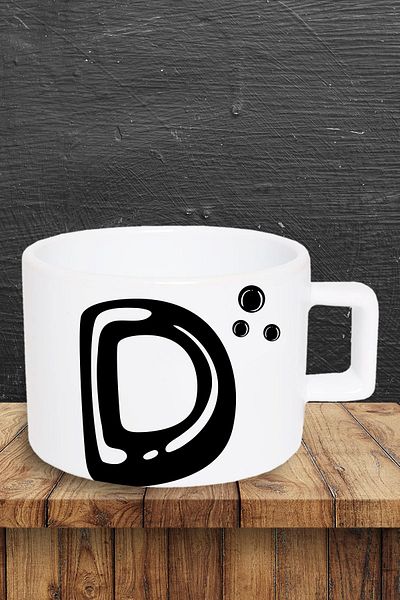 Bytwo Cup with Letter D - Cup cup mug - yh42