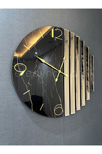 Efe Ayna Ritmik Model -bronz Ayna Duvar Saati 70cm